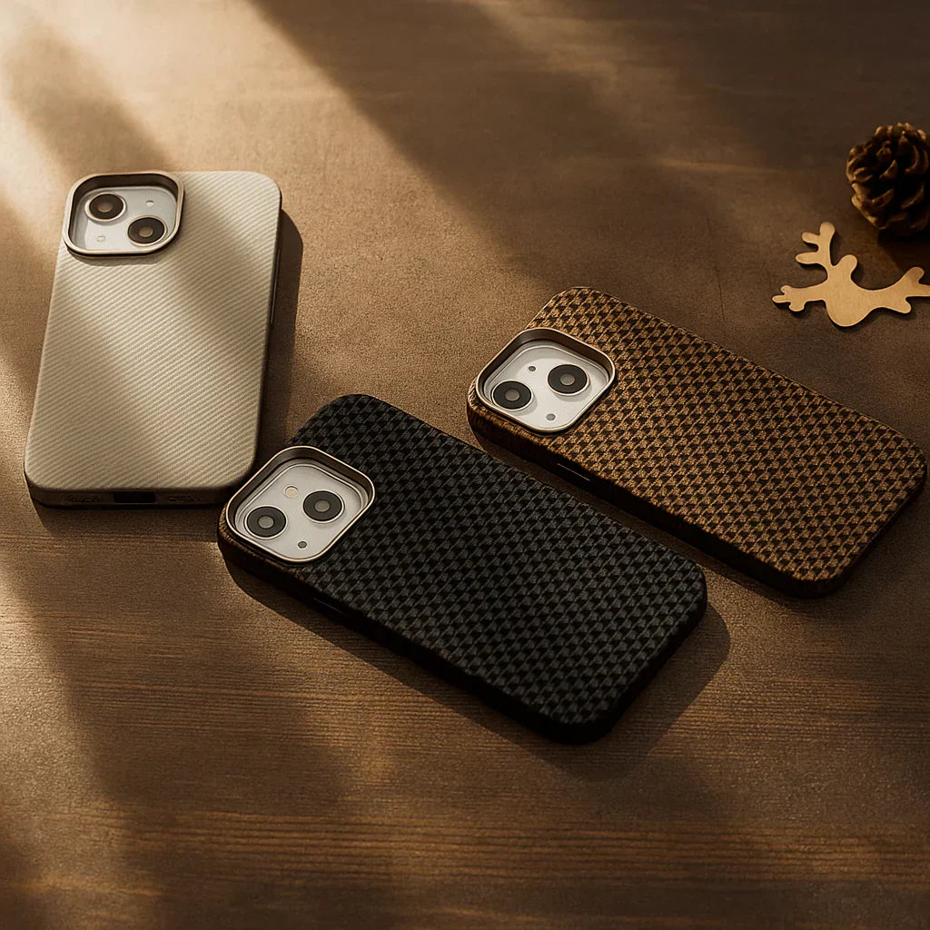 Carbon Weave & Houndstooth Pattern iPhone Case
